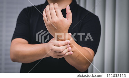Self-care hand massage treatment for pain relief wellness therapy for injured body parts Self-care hand massage treatment for pain relief wellness therapy for injured body parts 131832133
