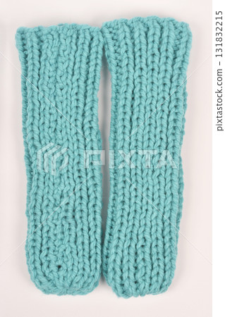 Teal Chunky Knit Warmers 131832215