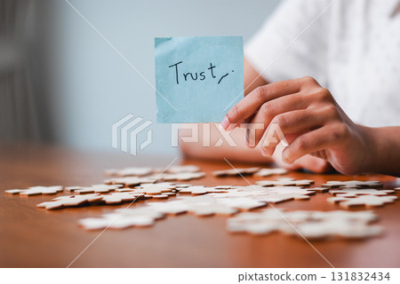 Building trust a personal journey of connection home office intimate close-up emotion 131832434