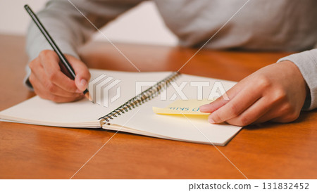 Creative writing session handwriting notes a cozy workspace personal development intimate perspective 131832452