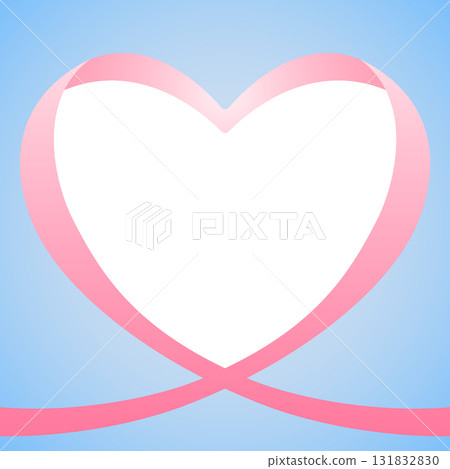 心形絲帶裝飾框 131832830