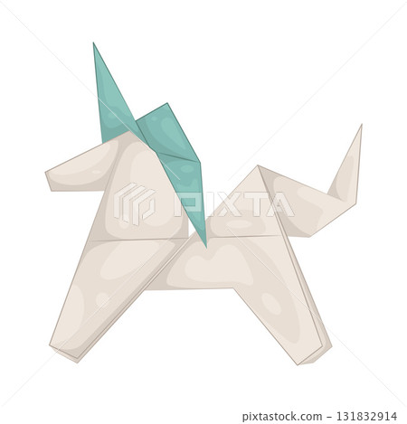 Illustration of Origami pony Illustration of Origami pony 131832914