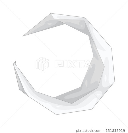Illustration of Origami crescent moon  131832919