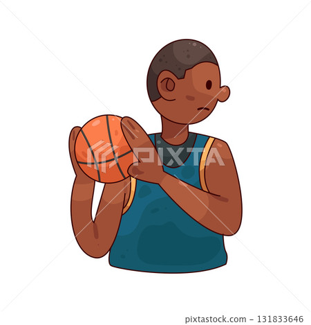 illustration of basketball player illustration of basketball player 131833646