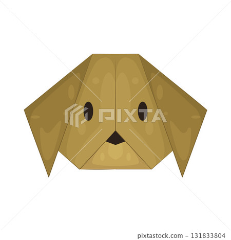 Illustration of origami dog Illustration of origami dog 131833804