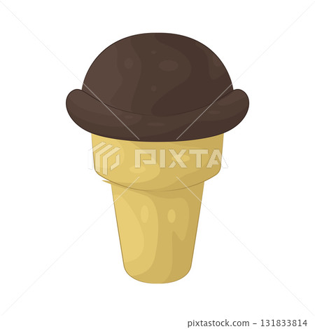 Illustration of chocolate ice cream  131833814