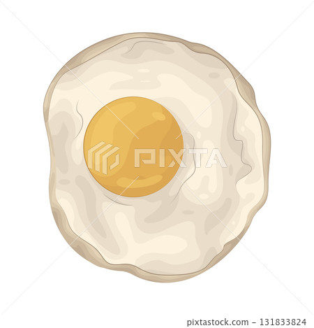 Illustration of fried egg Illustration of fried egg 131833824
