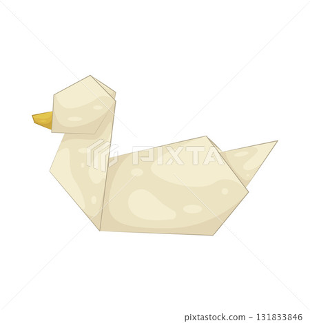 Illustration of origami duck 131833846