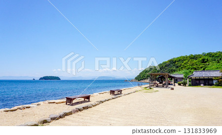 Scenery of an old Japanese fishing village 131833969