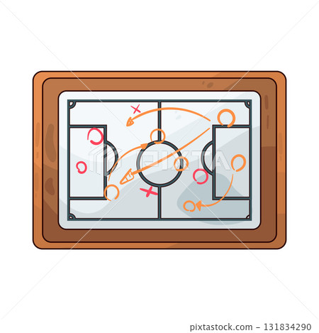 illustration of Soccer Strategy Board illustration of Soccer Strategy Board 131834290