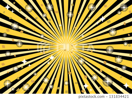 閃耀的集中線 background_yellow×black_center 閃耀的集中線 background_yellow×black_center 131834421