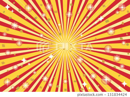 Sparkling concentrated line background_yellow×red_center Sparkling concentrated line background_yellow×red_center 131834424