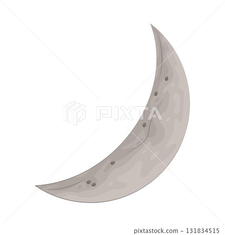 Illustration of crescent moon  131834515