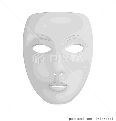 Illustration of theater mask  131834551