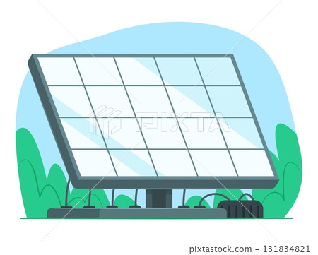 Solar Cell Panel for Renewable Energy and Clean Sustainable Energy Concept Illustration Clip Art Solar Cell Panel for Renewable Energy and Clean Sustainable Energy Concept Illustration Clip Art 131834821