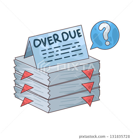 illustration of Overdue payment 131835728