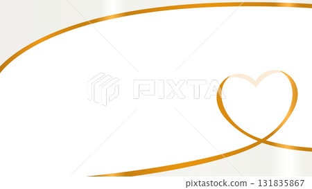 Heart-shaped ribbon decoration frame 131835867