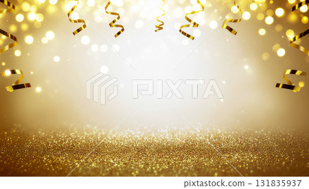 fireworks display for celebration happy new year and merry christmas Burning sparkler on wooden background Glasses of champagne with fireworks and celebration bokeh background 131835937