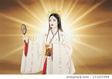 天照大神圖像插圖 131835994