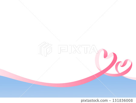 心形絲帶裝飾框 131836008