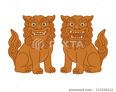 簡單的風獅爺插圖 131836222