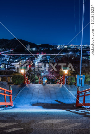 栃木縣足利市織姬神社的夜景 栃木縣足利市織姬神社的夜景 131836224