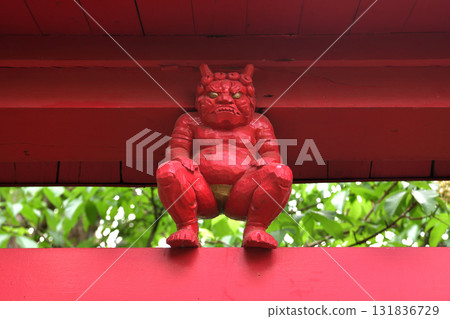 青森郡北津輕郡板柳町八坂神社的鳥居鬼子 青森郡北津輕郡板柳町八坂神社的鳥居鬼子 131836729