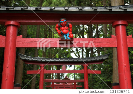Inari Shrine, Goshogawara City, Aomori Prefecture, Oniko Torii Inari Shrine, Goshogawara City, Aomori Prefecture, Oniko Torii 131836741