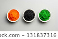 Assorted Fish Roe in White Ceramic Bowls 131837316