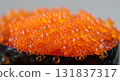 Macro Shot of Flying Fish Roe on Sushi 131837317