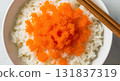 Tobiko Fish Roe Served on Steamed Rice 131837319