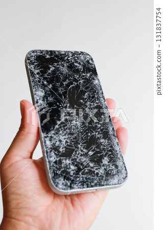Shattered smartphone operation panel 131837754