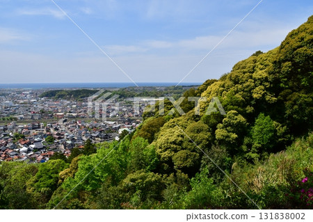 七尾城 024 從城牆望去的益田城 七尾城 024 從城牆望去的益田城 131838002