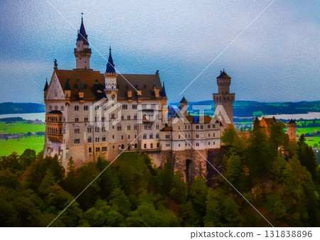 Landscape with Neuschwanstein Castle Landscape with Neuschwanstein Castle 131838896