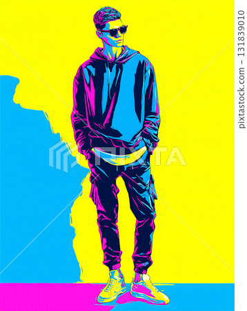 Colorful street fashion youth illustration Colorful street fashion youth illustration 131839010