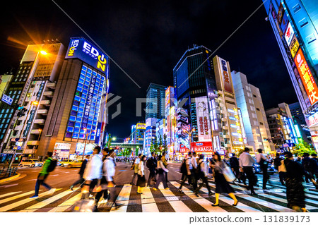 Tokyo cityscape in Japan, overlooking Akihabara and other areas bustling with businessmen on their way home from work and foreign tourists (October 10th) Tokyo cityscape in Japan, overlooking Akihabara and other areas bustling with businessmen on their way home from work and foreign tourists (October 10th) 131839173