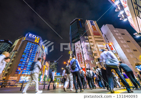 A new view of Tokyo's urban landscape in Japan. Businessmen returning home from work... Overlooking Akihabara and other areas = October 10th A new view of Tokyo's urban landscape in Japan. Businessmen returning home from work... Overlooking Akihabara and other areas = October 10th 131840093