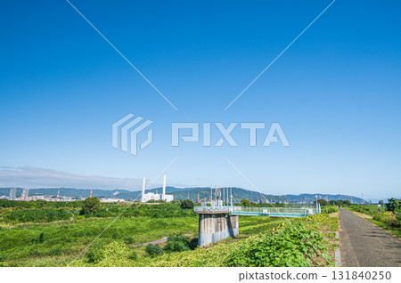 View from the Yodo River embankment, Hirakata City View from the Yodo River embankment, Hirakata City 131840250