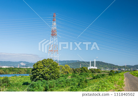 View from the Yodo River embankment, Hirakata City View from the Yodo River embankment, Hirakata City 131840502