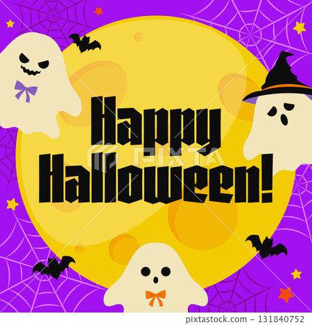 流行萬聖節插畫:鬼魂 流行萬聖節插畫:鬼魂 131840752