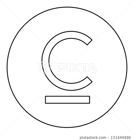 Som sign Kyrgyzstani currency symbol icon in circle round black color vector illustration image outline contour line thin style Som sign Kyrgyzstani currency symbol icon in circle round black color vector illustration image outline contour line thin style 131840886