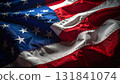 American flag waving representing patriotism and national symbol 131841074