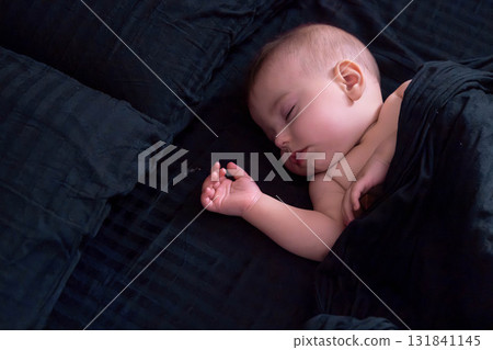 Peaceful Baby Sleeping Under Blanket Peaceful Baby Sleeping Under Blanket 131841145