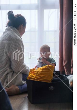 Mother and Baby by the Window Mother and Baby by the Window 131841177