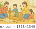 與家人一起組裝家具的假期 131841349