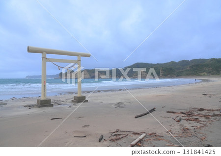 White torii on the Ubara coast (Katsuura City, Chiba Prefecture) White torii on the Ubara coast (Katsuura City, Chiba Prefecture) 131841425