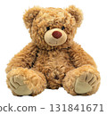 Toy teddy bear isolated on white background png transparent clipart. 131841671