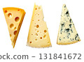 Cheese slices isolated on white background png transparent clipart. 131841672