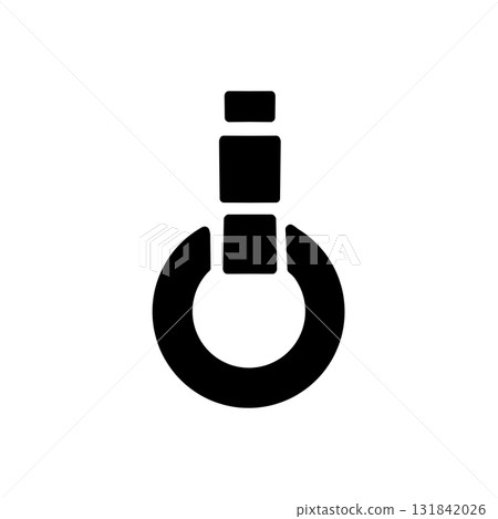 代表火車和公共汽車帶的單色象形圖圖標 131842026