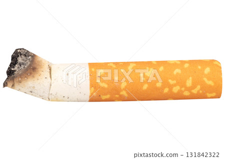 Cigarette Butt on White Background Cigarette Butt on White Background 131842322